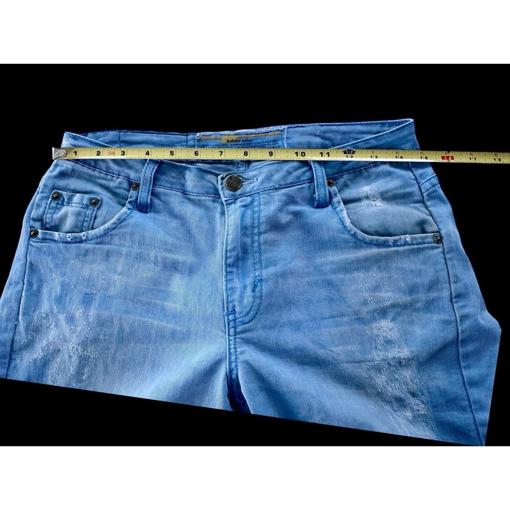 Aviator Nation Cali Lover Low Rise Denim Jean Short Blue Rainbow Sz 29 - Picture 9 of 12